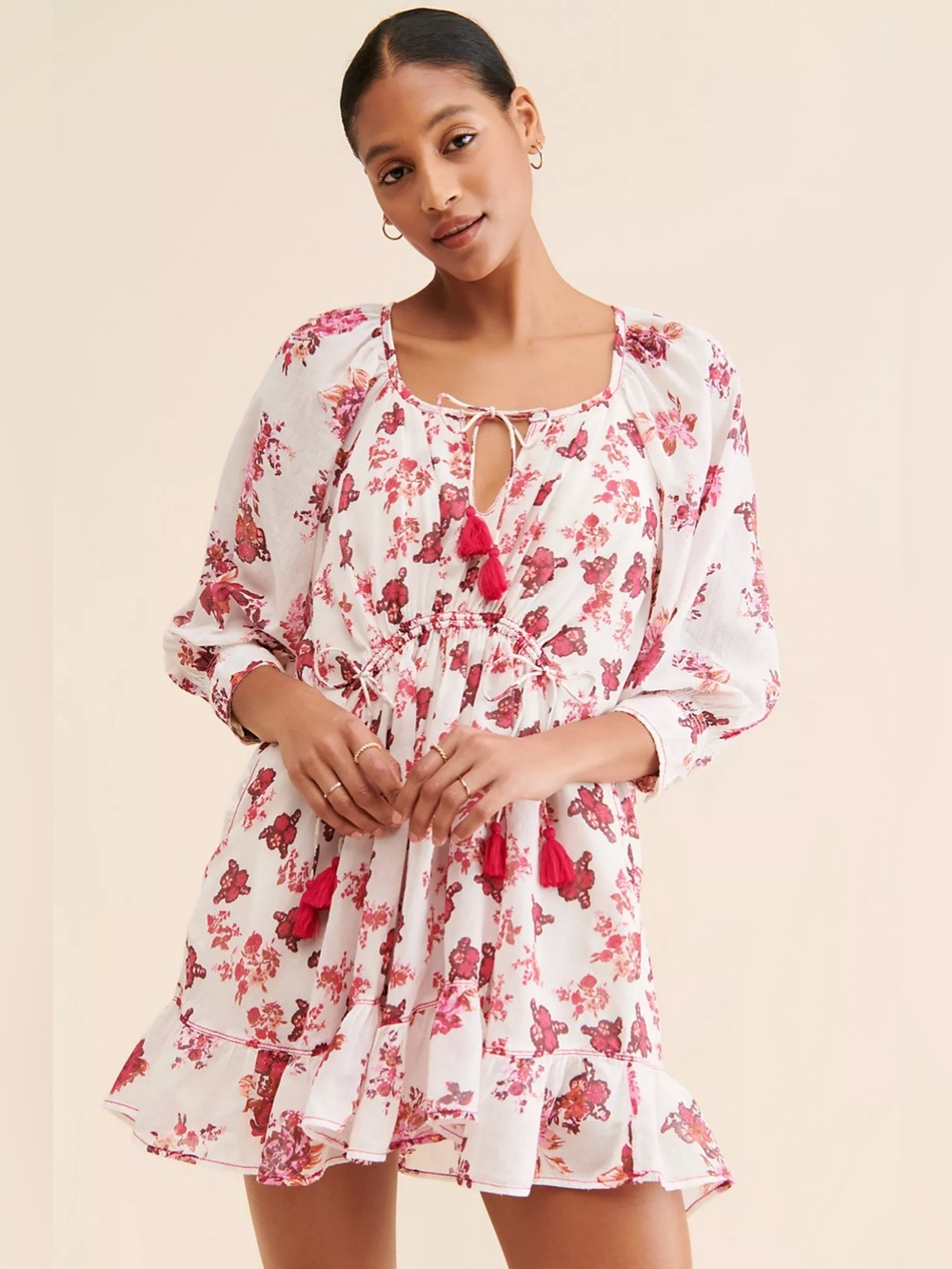 Free People Camella Mini Floral Dress Size Large